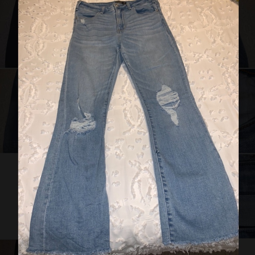 Abercrombie Simone High Rise Ankle Flare Jeans